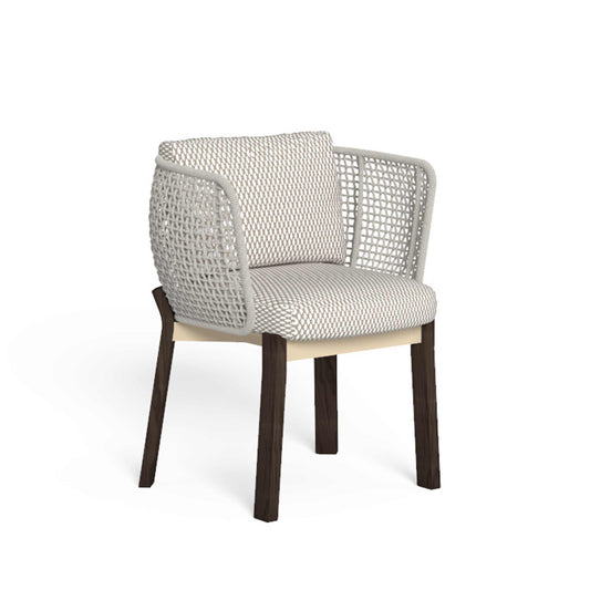 Argo Outdoor Dining Chair – Braided Rope & Wood Armchair by Talenti