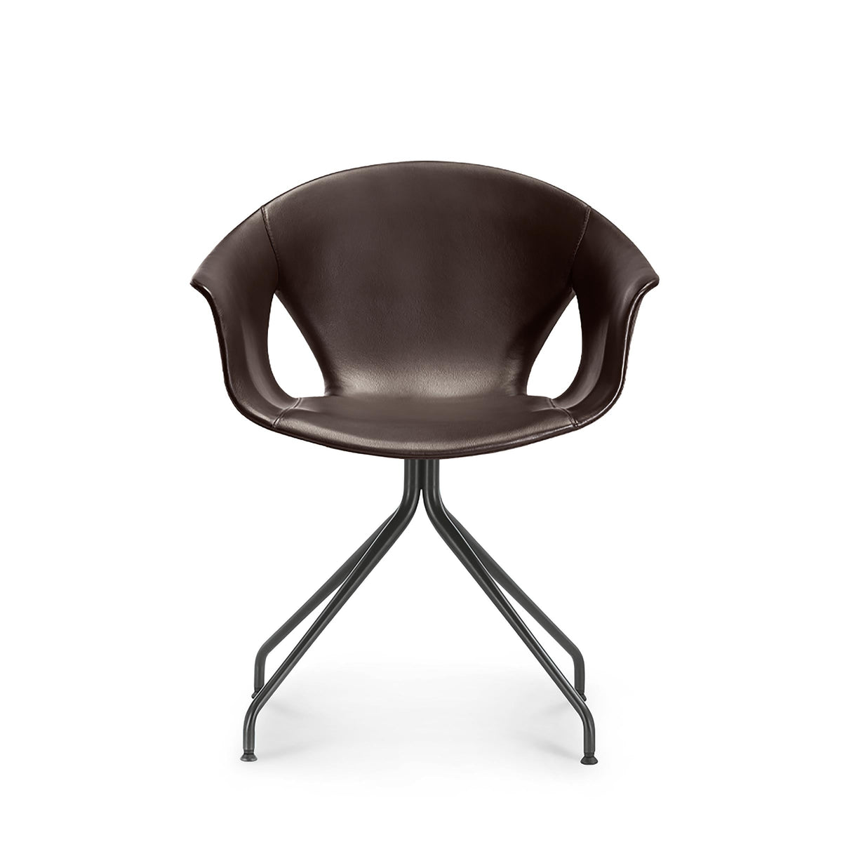Luxury GINGER ALE Leather Armchair Modern Italian Style for Villa
