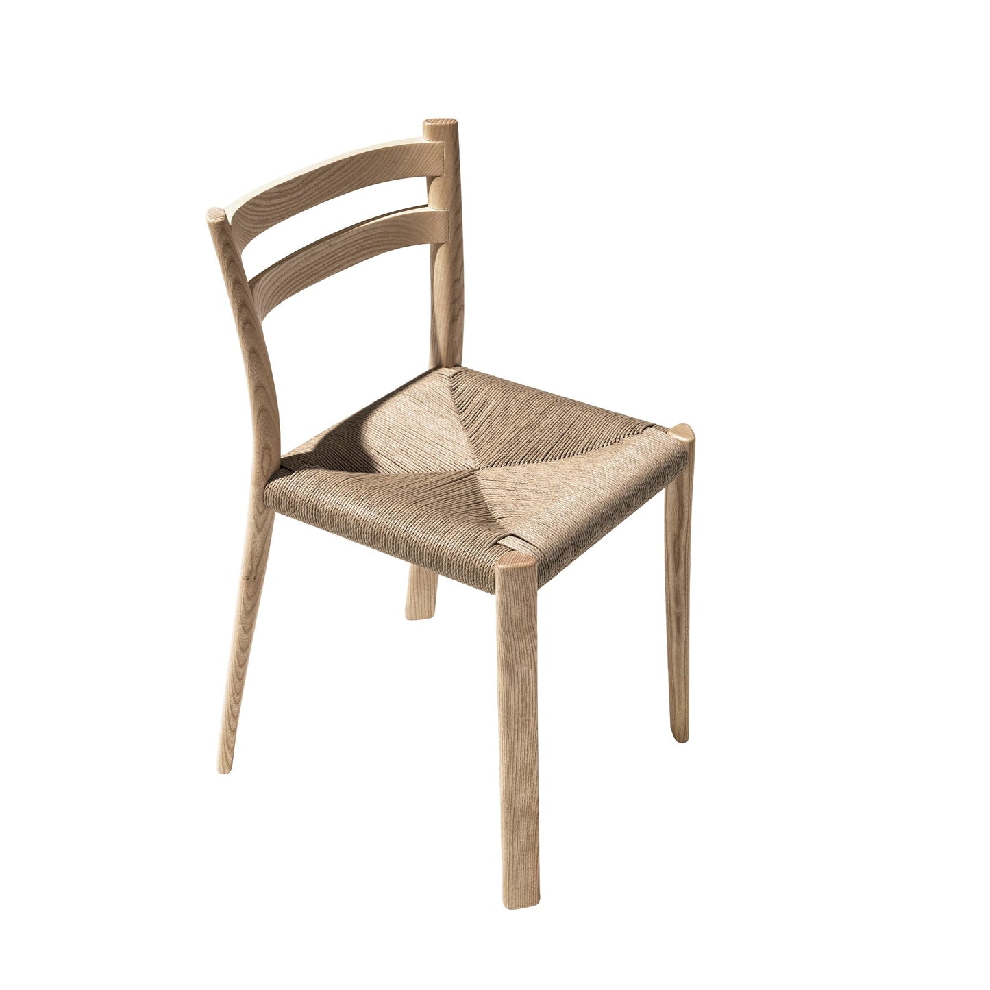 Buri Dining Chair – Paper Cord Seat Ash Wood by InternoItaliano – Minimalist