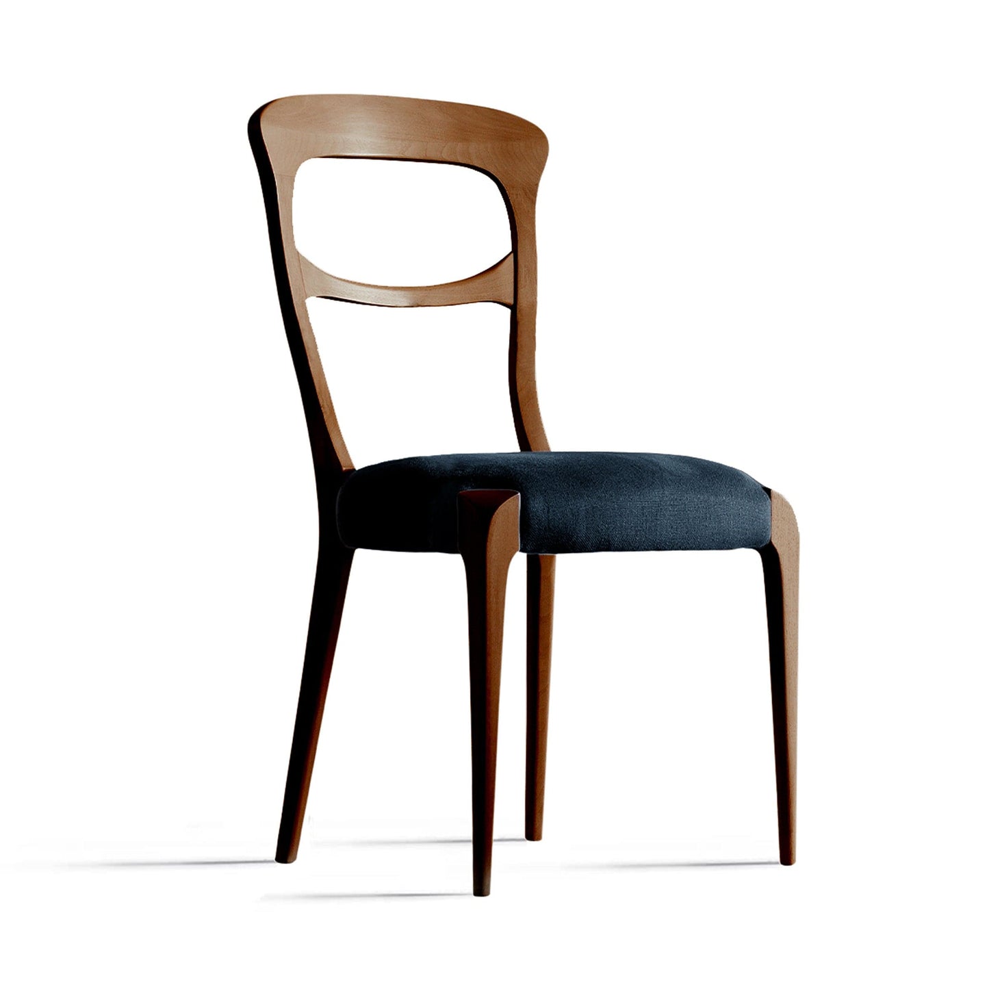 Dale Italia Capotavola Italian Designer Chair – Walnut Wood with Premium Fabric