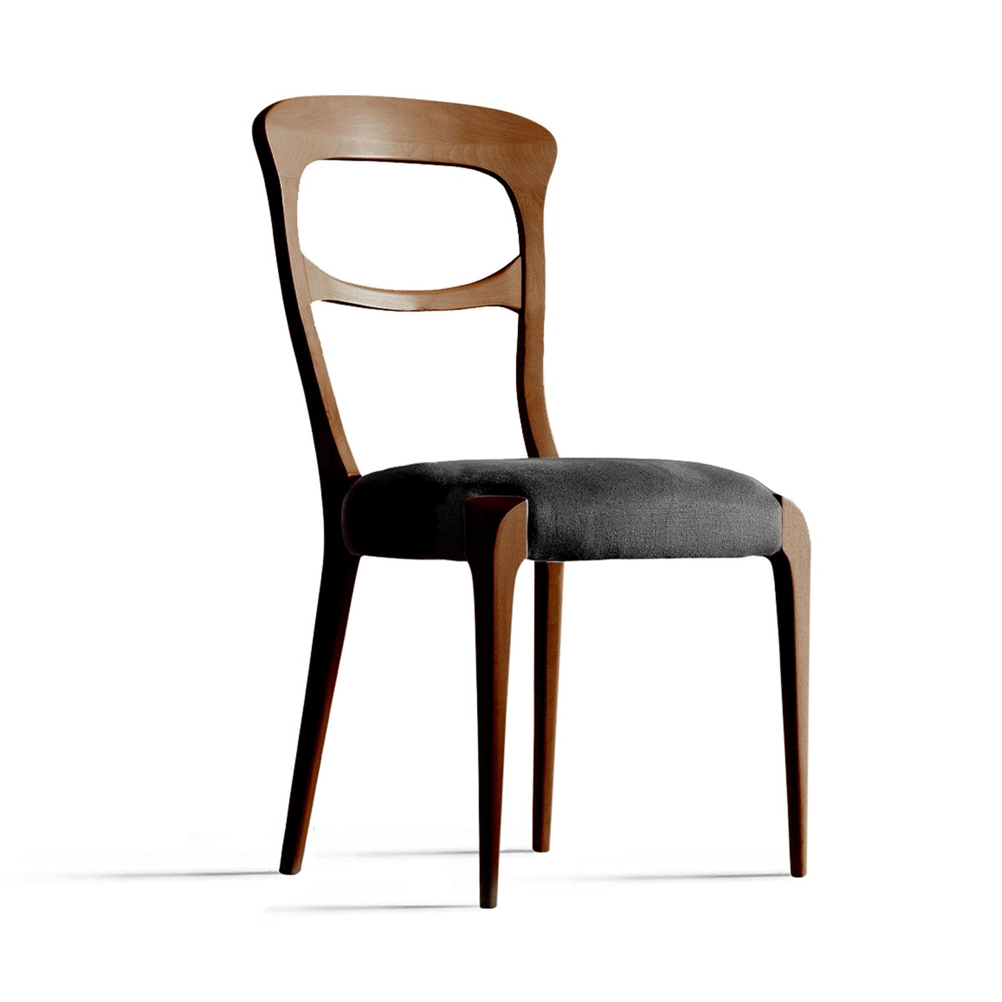Dale Italia Capotavola Italian Designer Chair – Walnut Wood with Premium Fabric