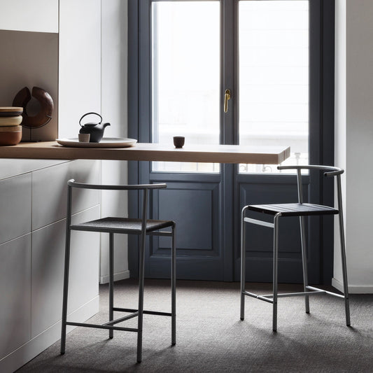 Luxury Café Chair 63H Bar Stool Modern Italian Style for Villa