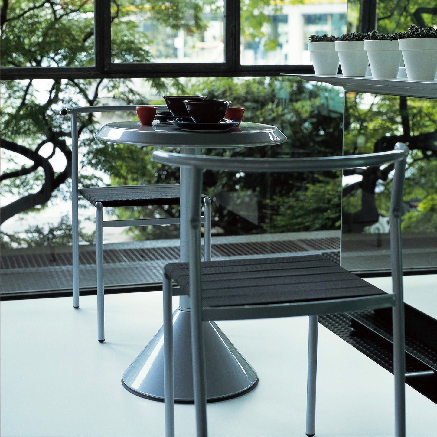 Café Chair Stackable Dining Chair – Steel & Lasten Philippe Starck