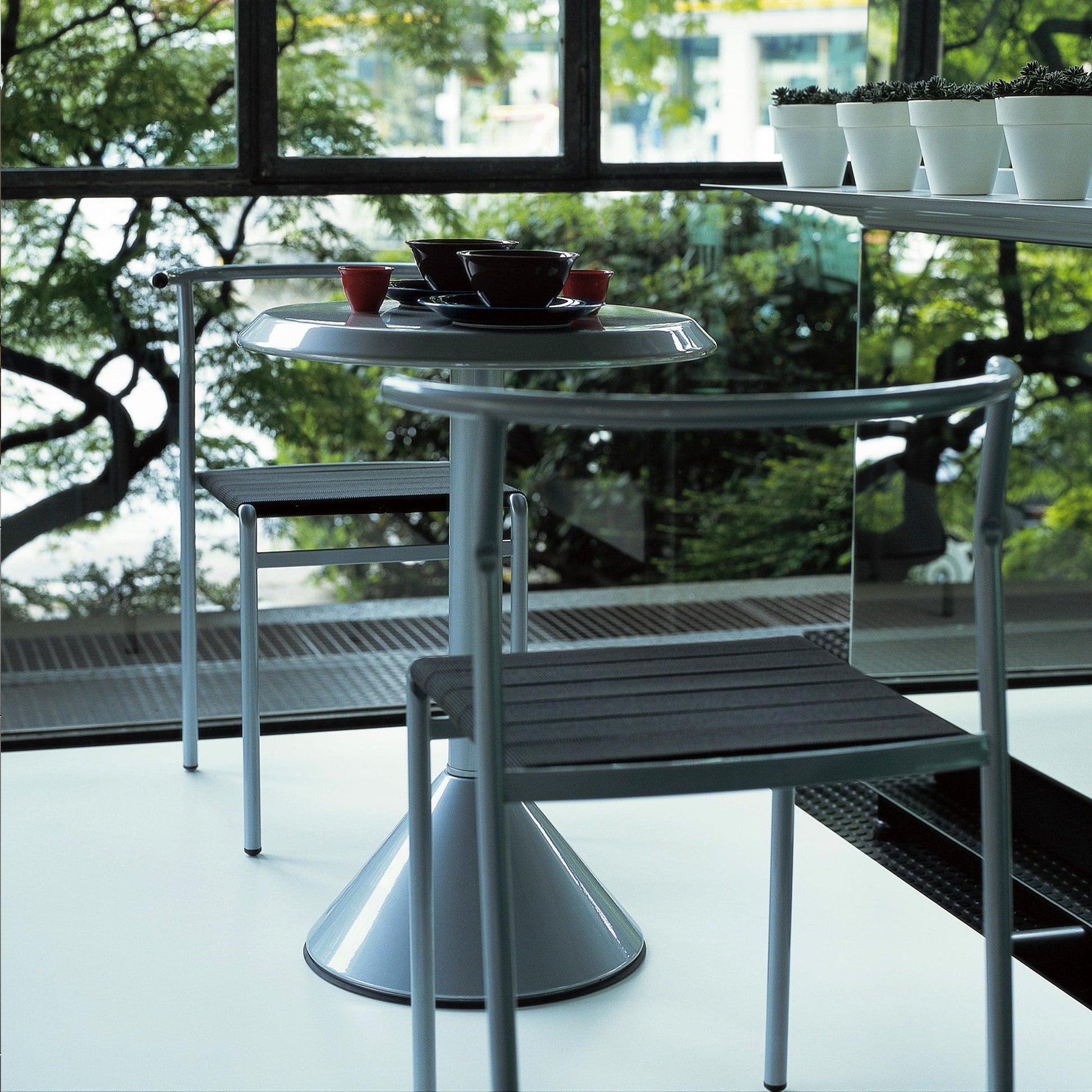 Café Chair Stackable Dining Chair – Steel & Lasten Philippe Starck