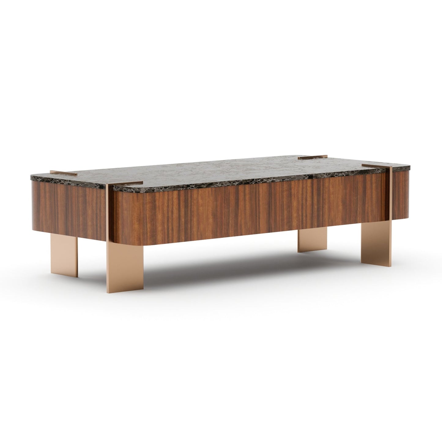 Luxury Walnut Coffee Table Modern Italian Style for Villa