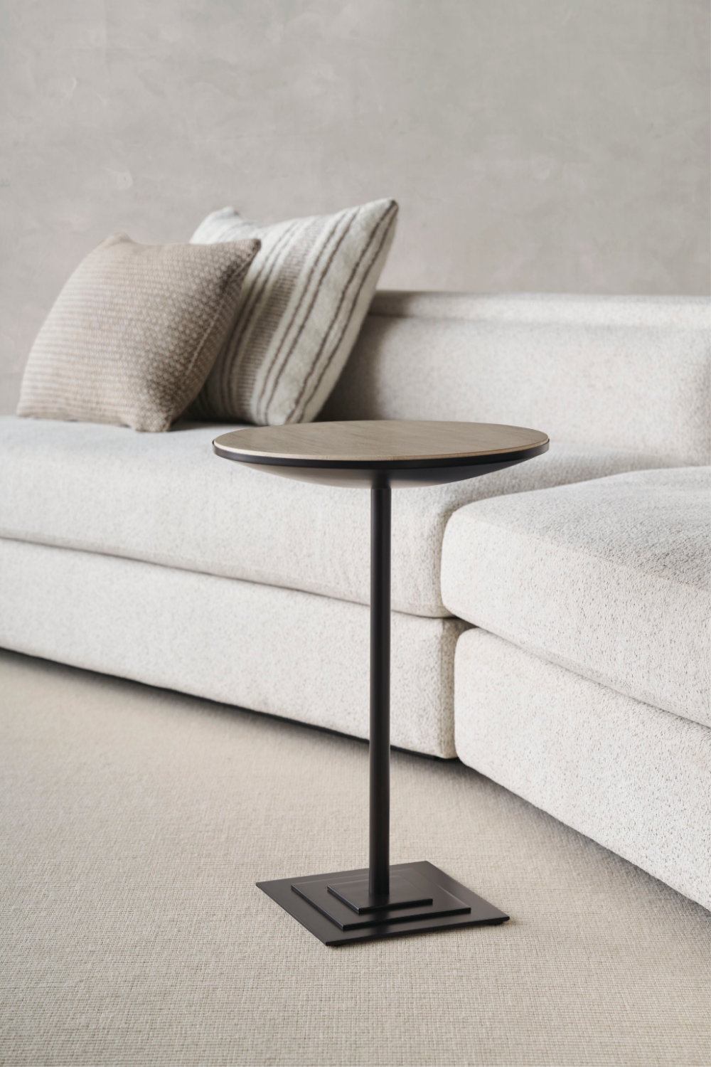 Luxury Cream Fabric Sectional Sofa Modern Italian Style for Villa