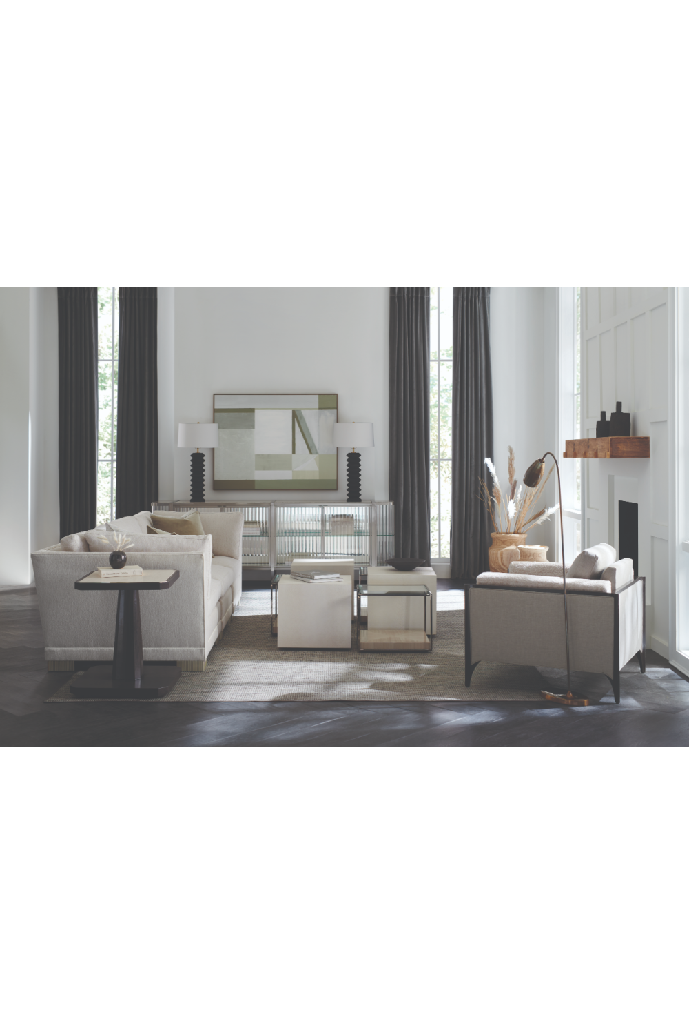 Luxury Chenille Modular Sofa Modern Italian Style for Villa