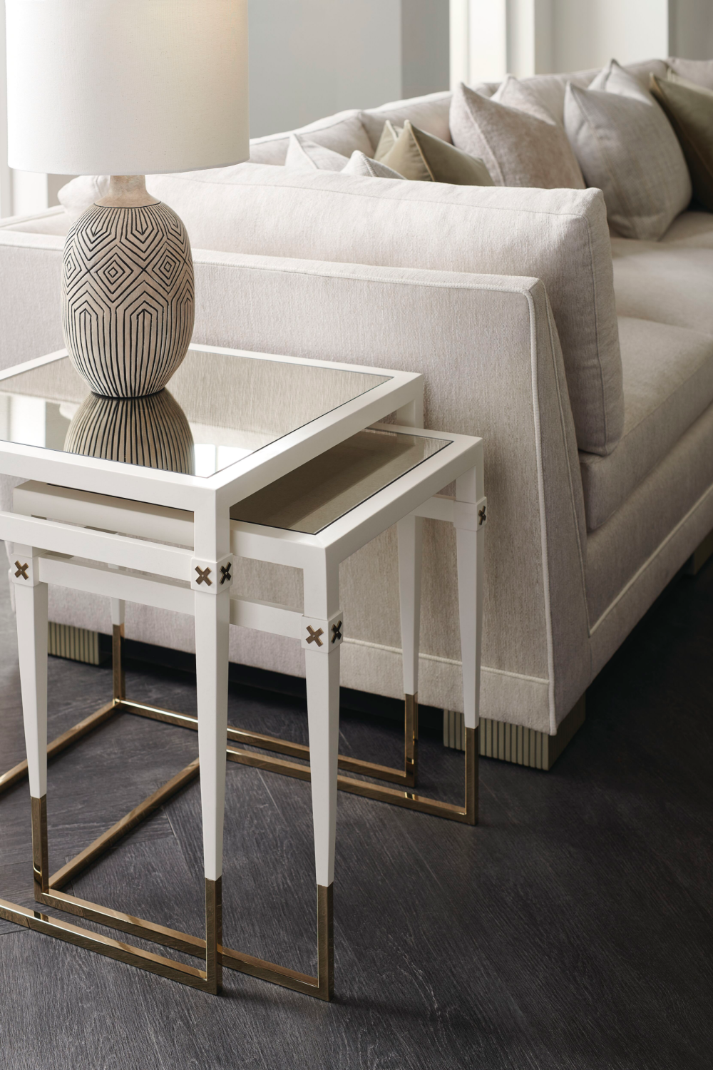 Luxury Chenille Modular Sofa Modern Italian Style for Villa