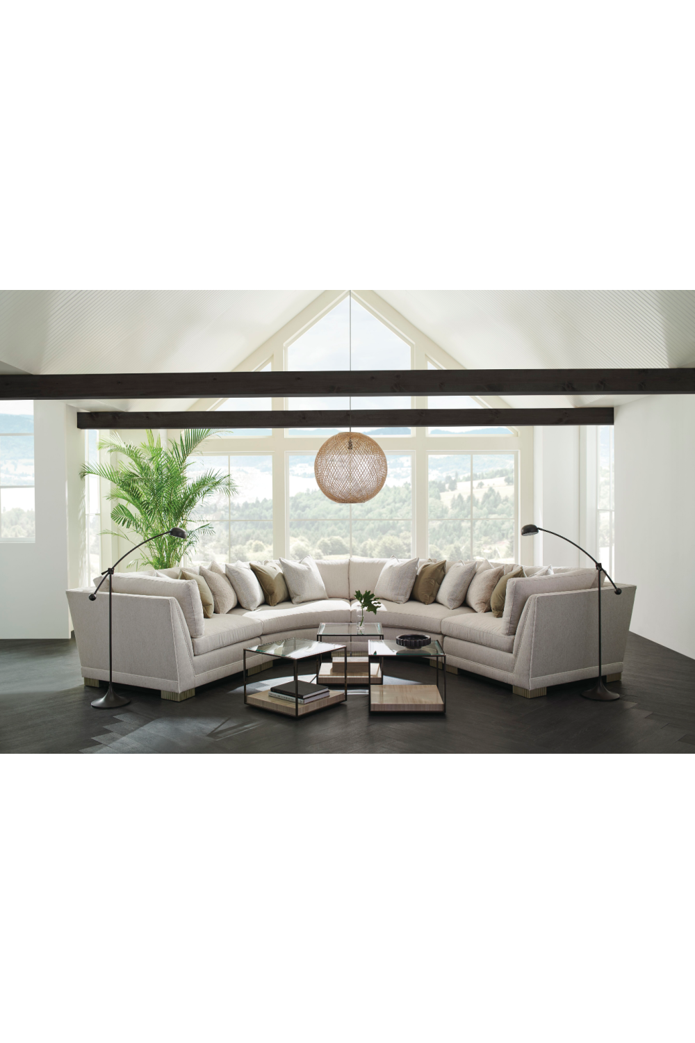 Luxury Chenille Modular Sofa Modern Italian Style for Villa