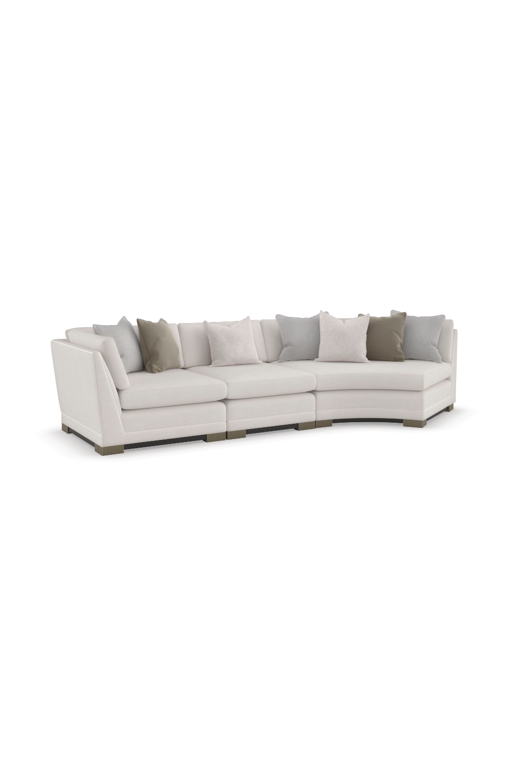 Luxury Chenille Modular Sofa Modern Italian Style for Villa