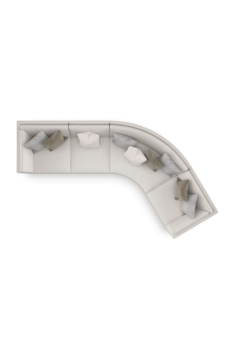 Luxury Chenille Modular Sofa Modern Italian Style for Villa