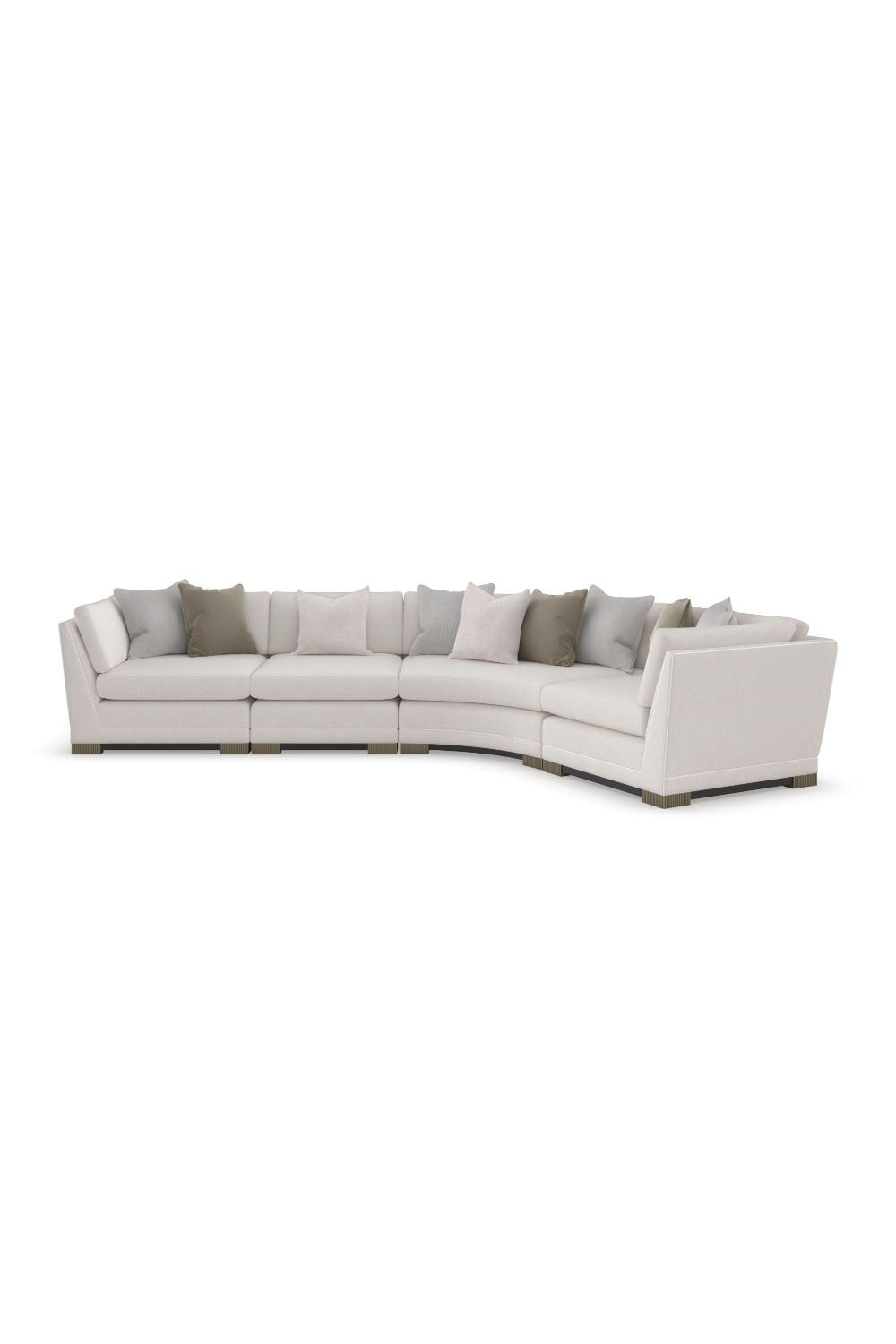 Luxury Chenille Modular Sofa Modern Italian Style for Villa