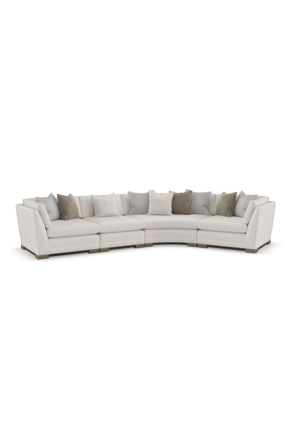 Luxury Chenille Modular Sofa Modern Italian Style for Villa