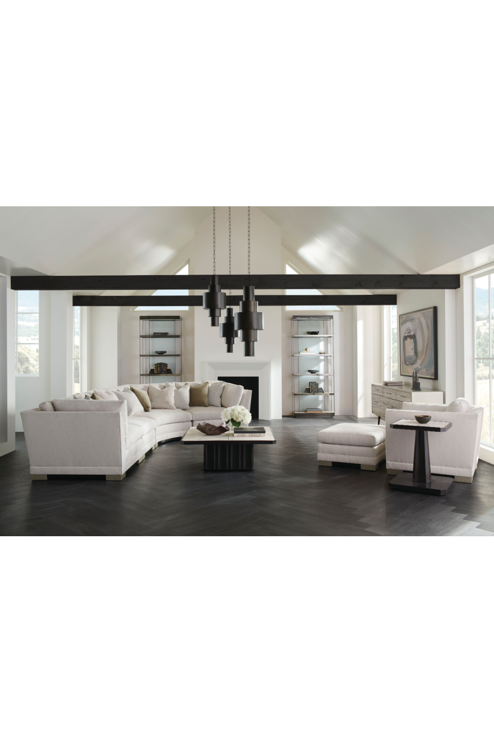 Luxury Chenille Modular Sofa Modern Italian Style for Villa