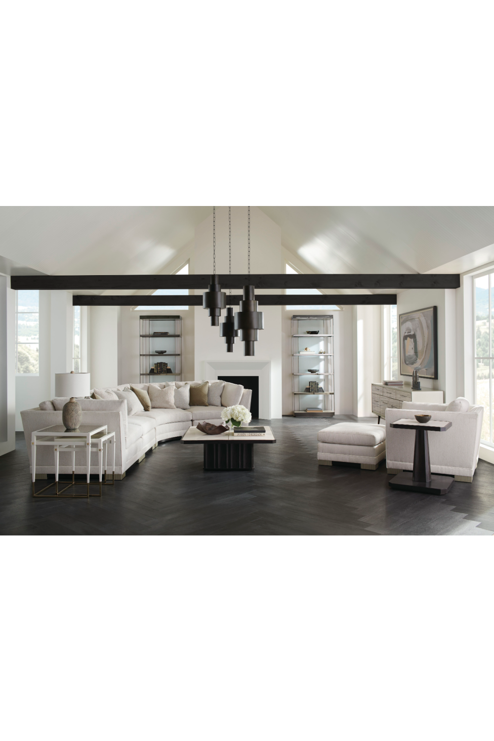 Luxury Chenille Modular Sofa Modern Italian Style for Villa