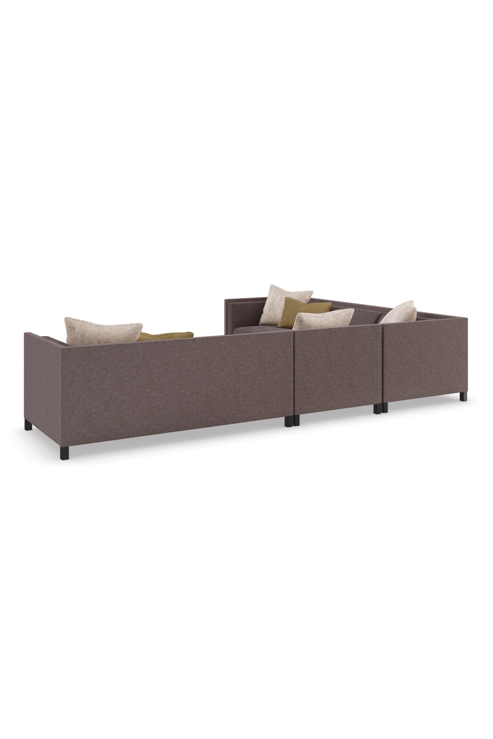 Luxury Tuxedo Fabric Sectional Chair Modern Italian Style for Villa