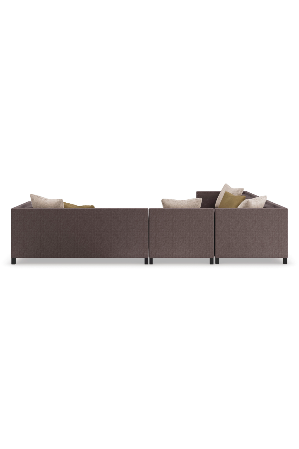 Luxury Tuxedo Fabric Sectional Chair Modern Italian Style for Villa