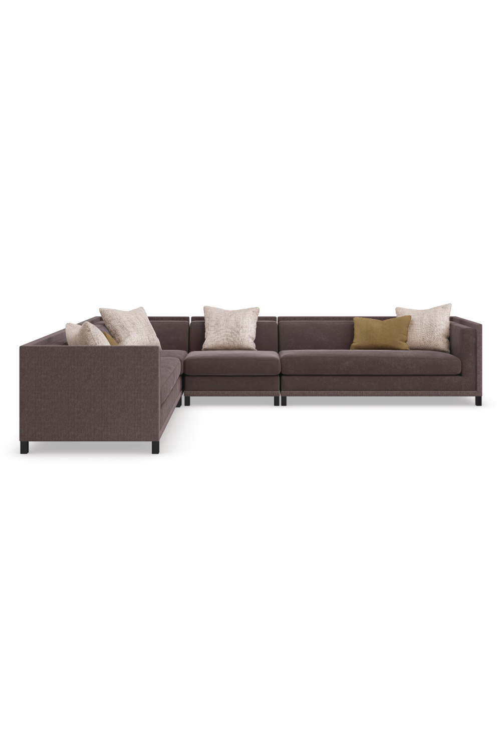 Luxury Tuxedo Fabric Sectional Chair Modern Italian Style for Villa