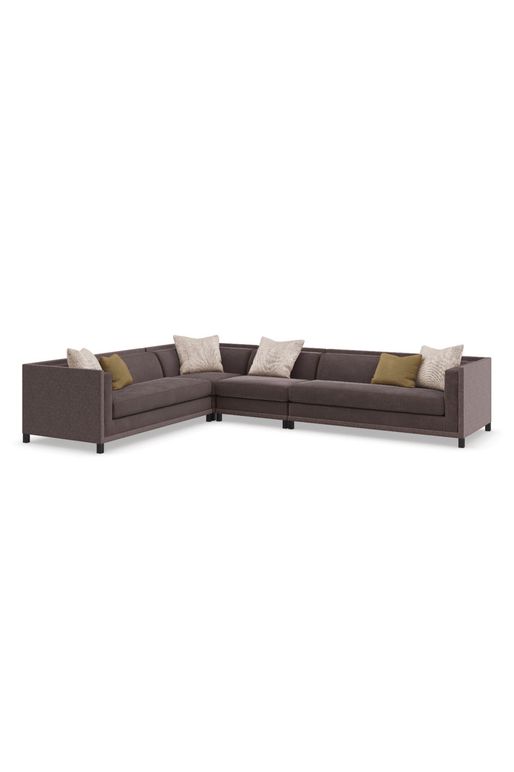 Luxury Tuxedo Fabric Sectional Chair Modern Italian Style for Villa