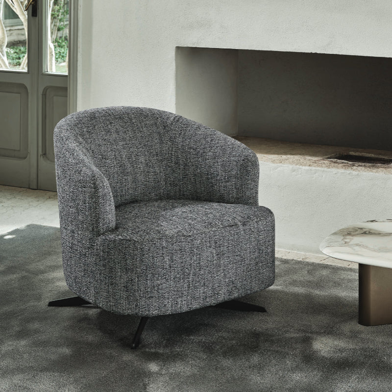 Luxury Copine Swivel Armchair Modern Italian Style for Villa