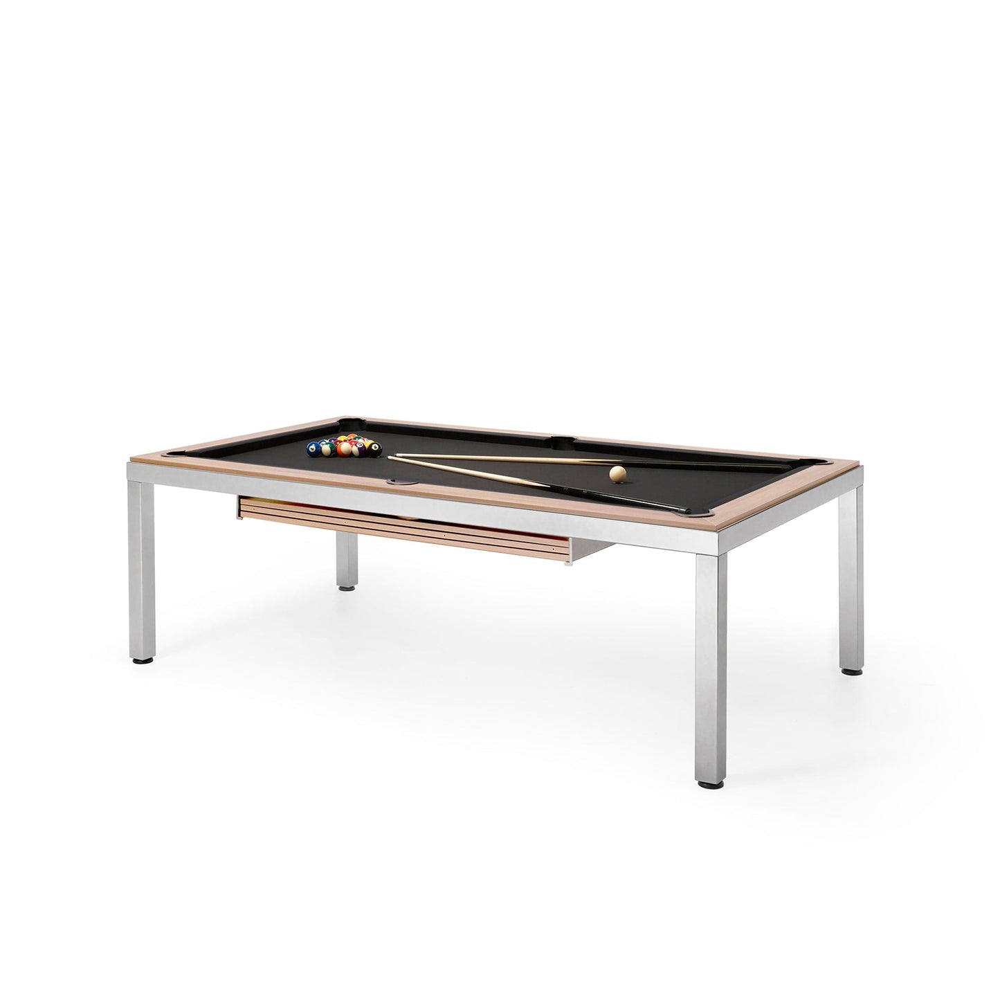 Convertible Pool Table CUBE – Minimalist Metal and Wood | 3CAR0255