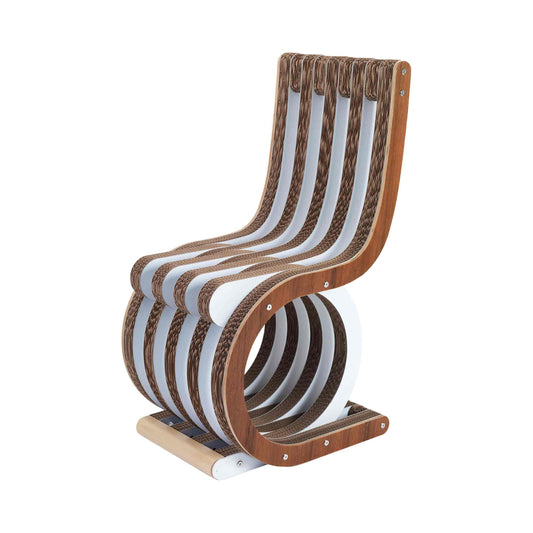 Twist Dining Chair – Circular Sustainable Design – Canaletto Walnut – Lessmore – Modern Statement Piece