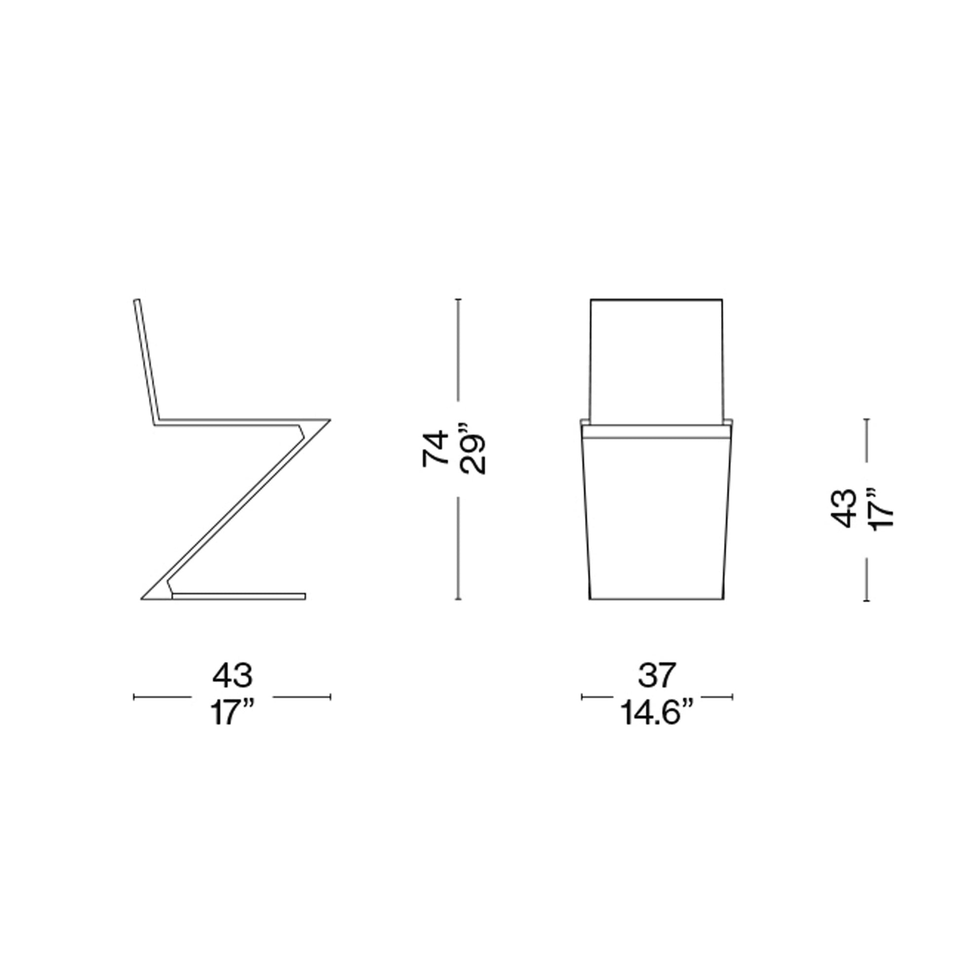 Zig Zag Chair – Cantilevered Wood Statement by Rietveld for Cassina | 280