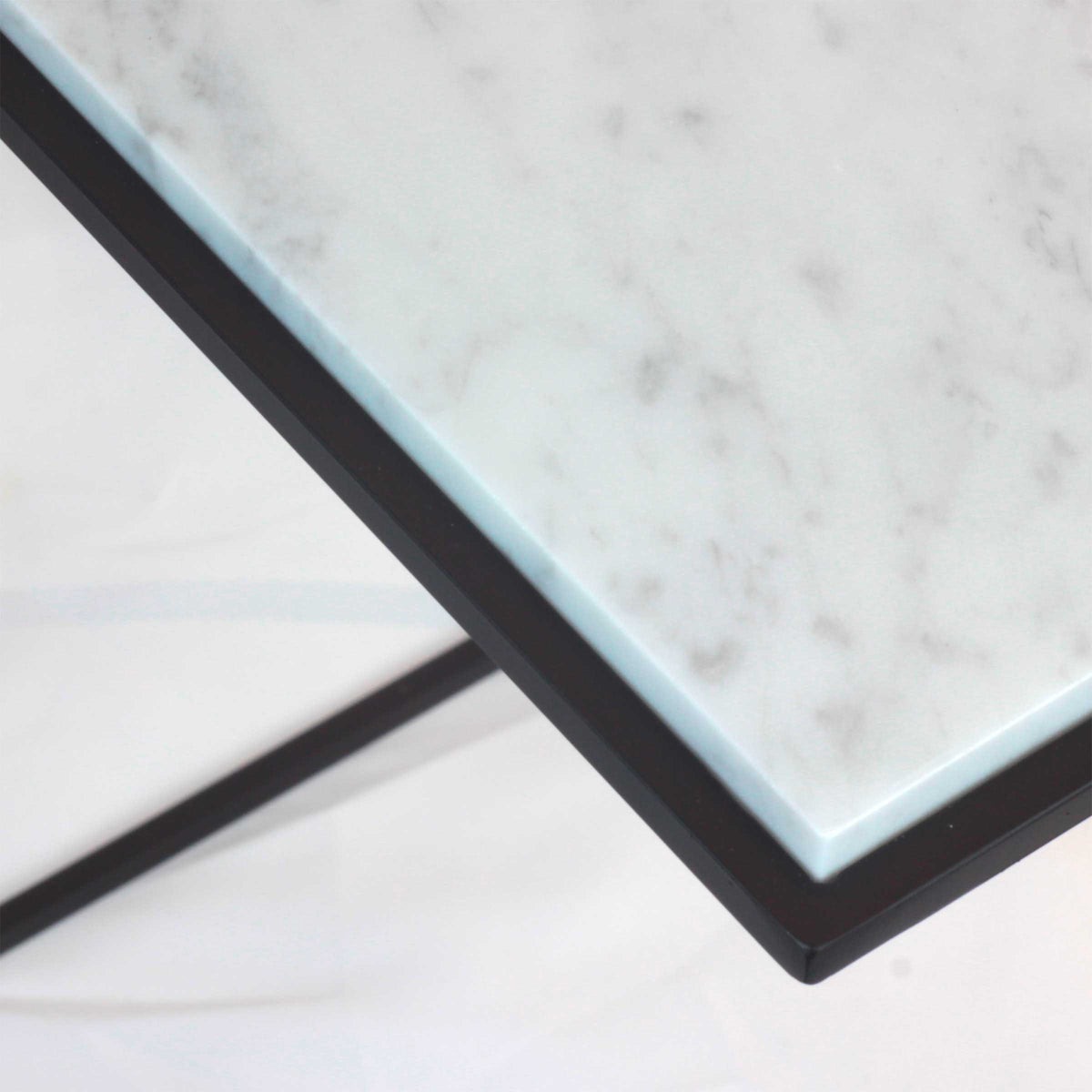 Luxury FRAME Stone Side Table Modern Italian Style for Villa