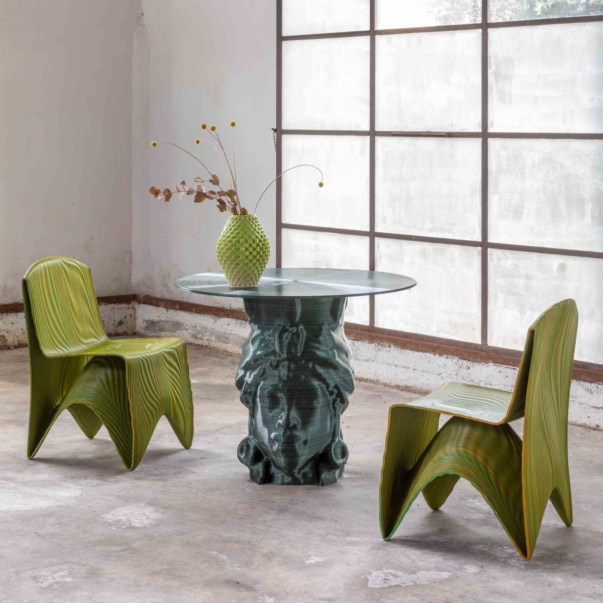 Santorini Italian Designer Dining Chair – 3D Printed Bioplastic Statement Piece