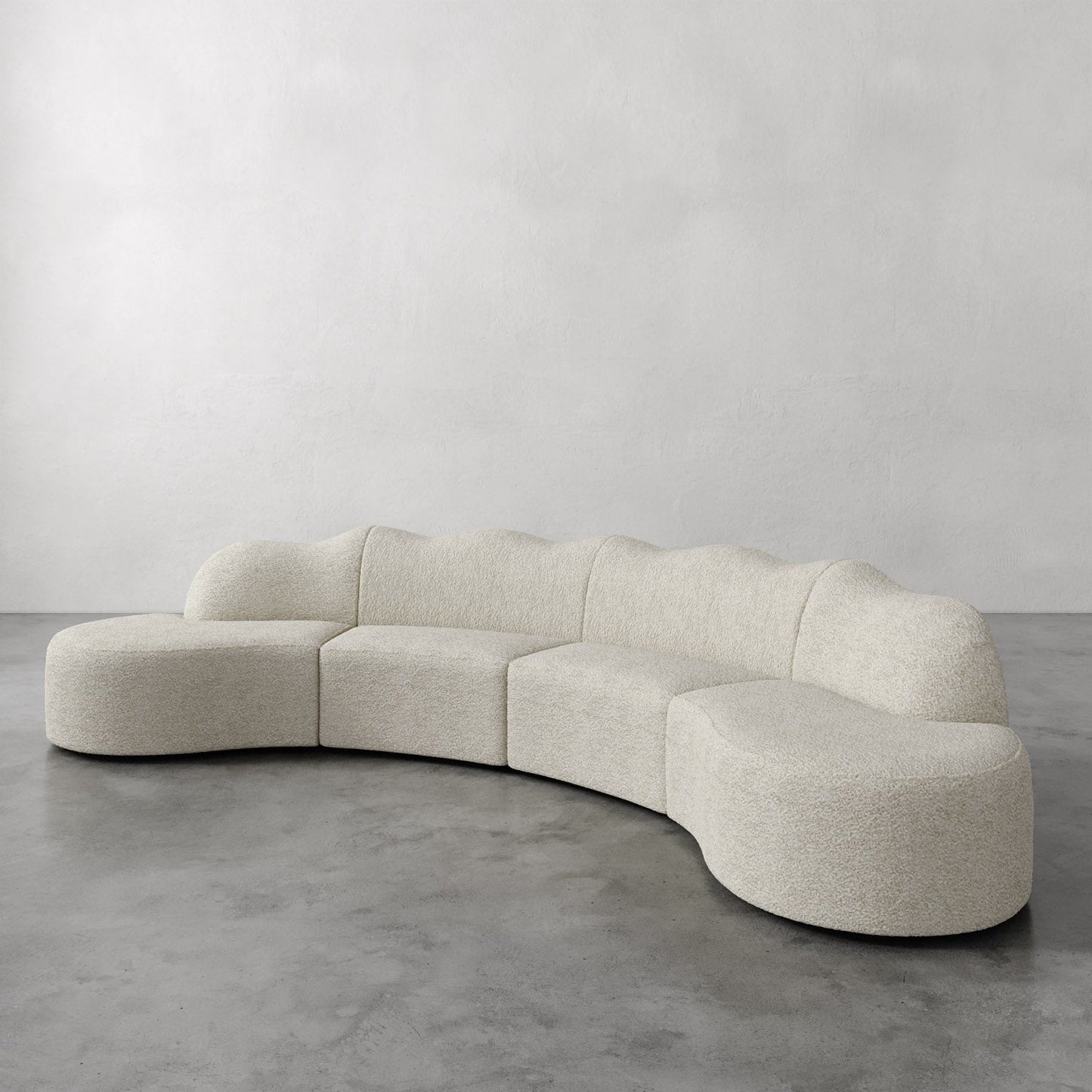 Luxury Modern Serpentine Sectional Sofa European Style for Villa