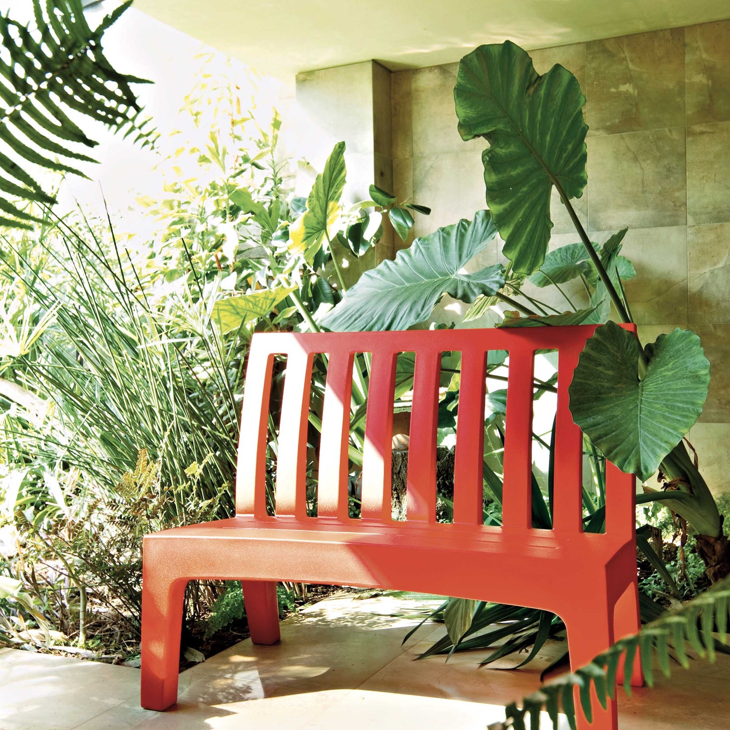 Romeo Outdoor Bench 45in – Serralunga Sculptural Polyethylene Statement Piece