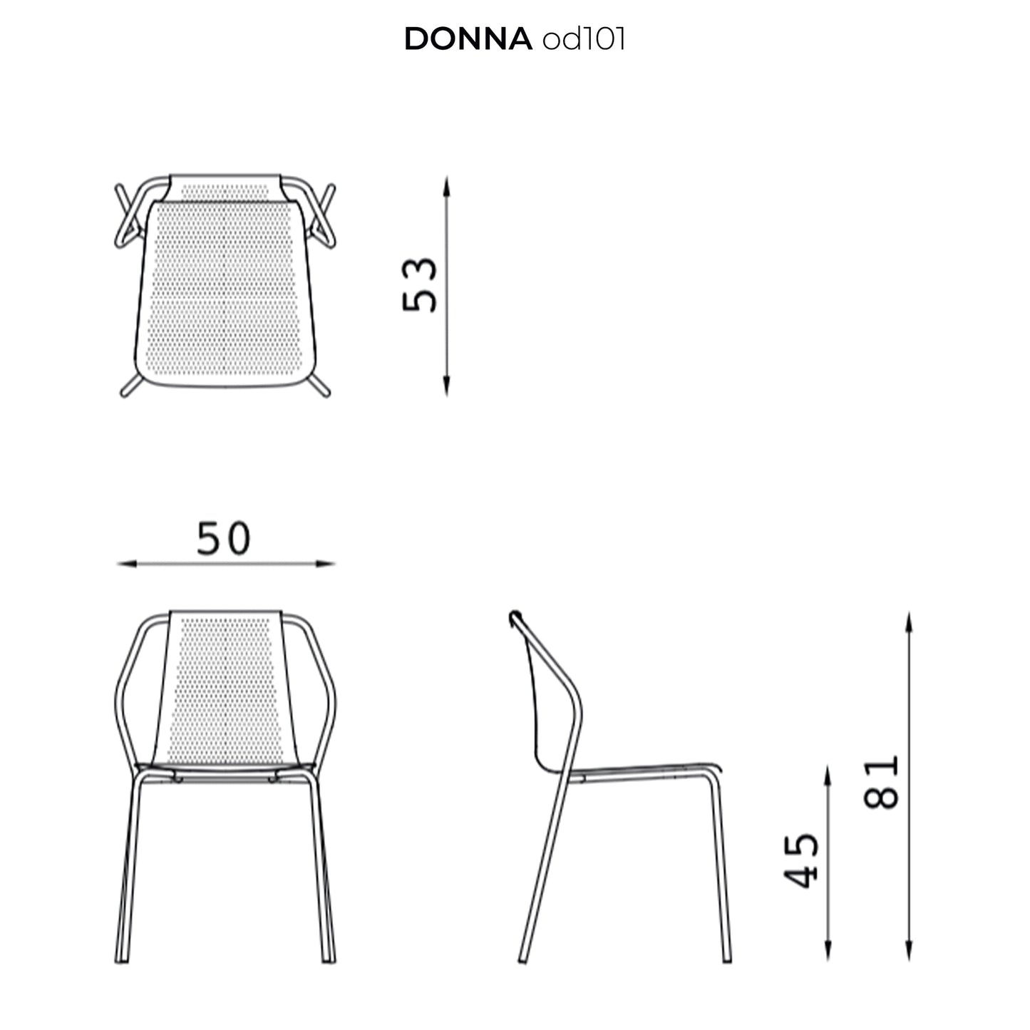 Donna Outdoor Chair – Stackable Stainless Steel Baleri Italia Modern