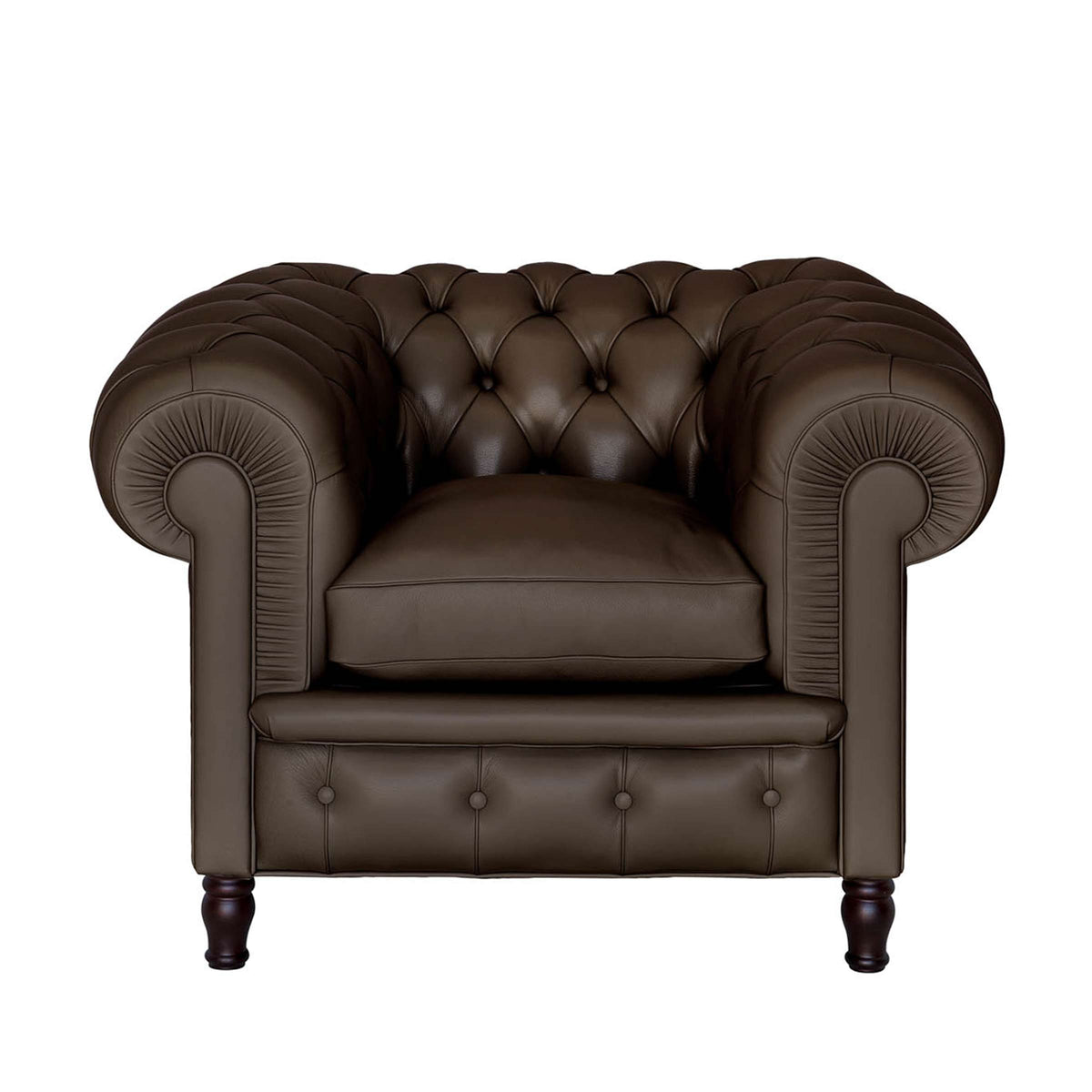 Luxury CHESTER Leather Armchair Modern Italian Style for Villa