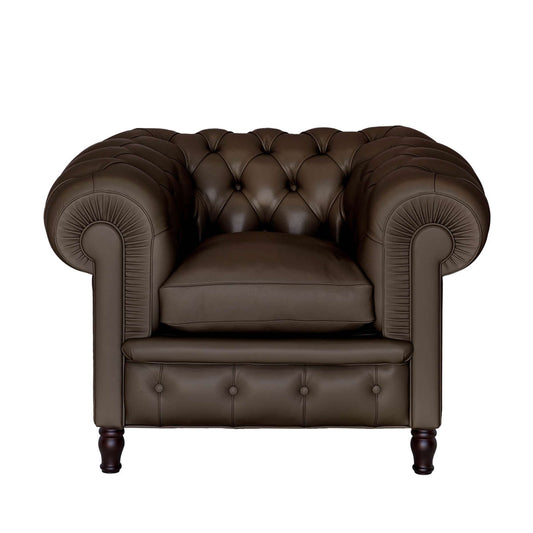 Luxury CHESTER Leather Armchair Modern Italian Style for Villa