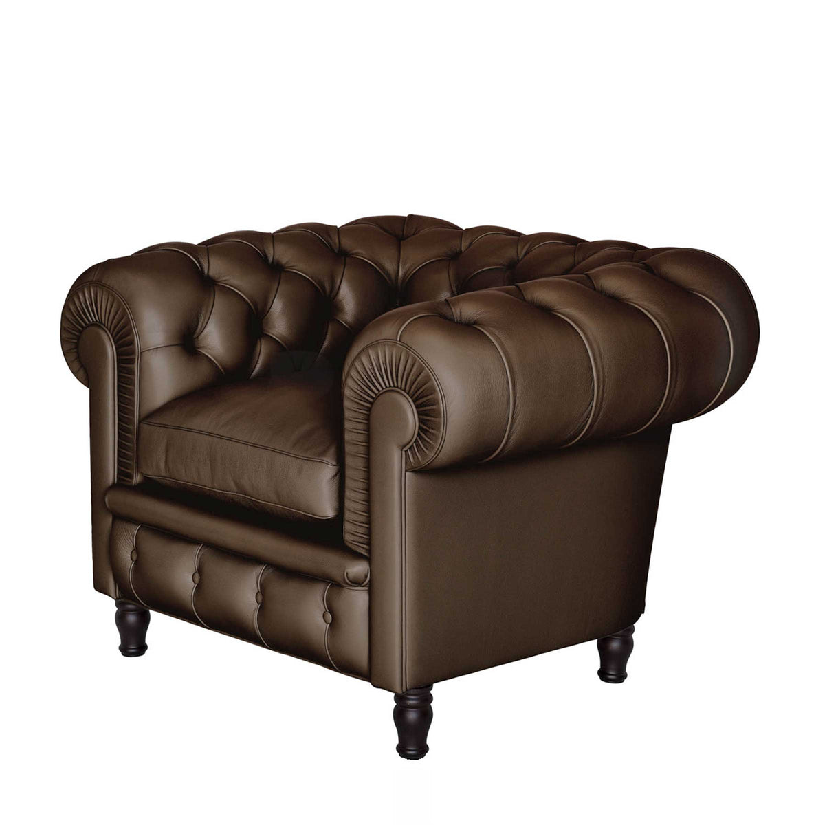 Luxury CHESTER Leather Armchair Modern Italian Style for Villa