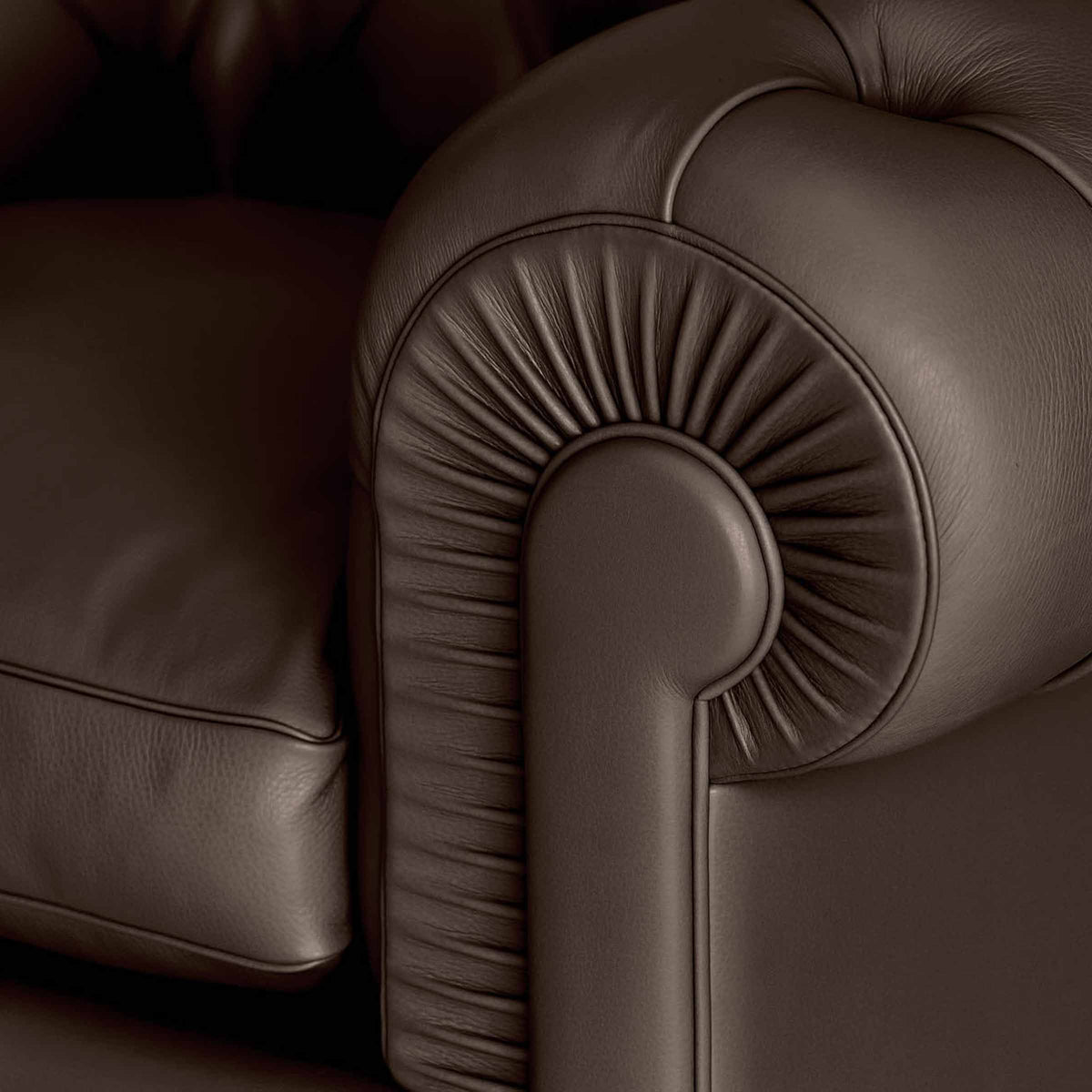 Luxury CHESTER Leather Armchair Modern Italian Style for Villa