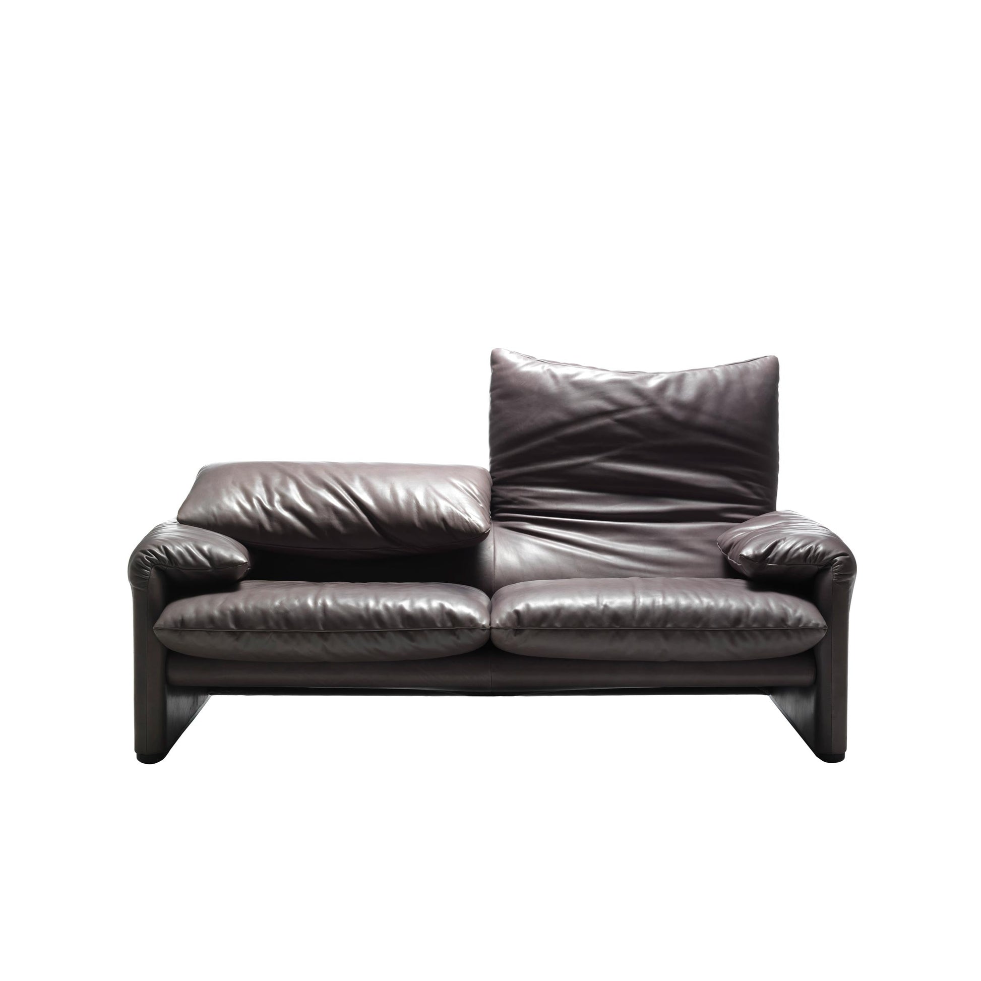 Maralunga Two-Seater Sofa by Cassina – Adjustable Headrest Leather Furniture