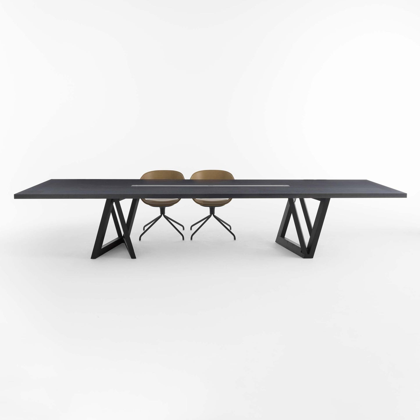 Quadror 03 Dining Table – Mocha-Stained Ash Statement Piece by Dror