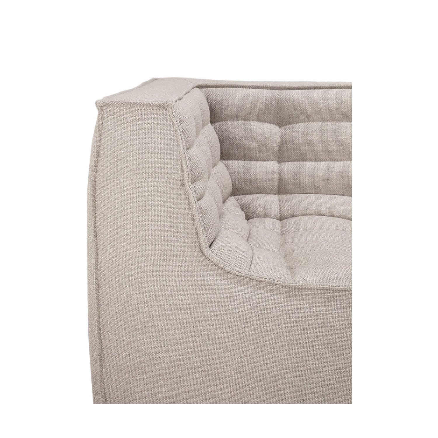 Luxury Stitched Detail 3-Seater Sofa Modern Italian Style for Villa