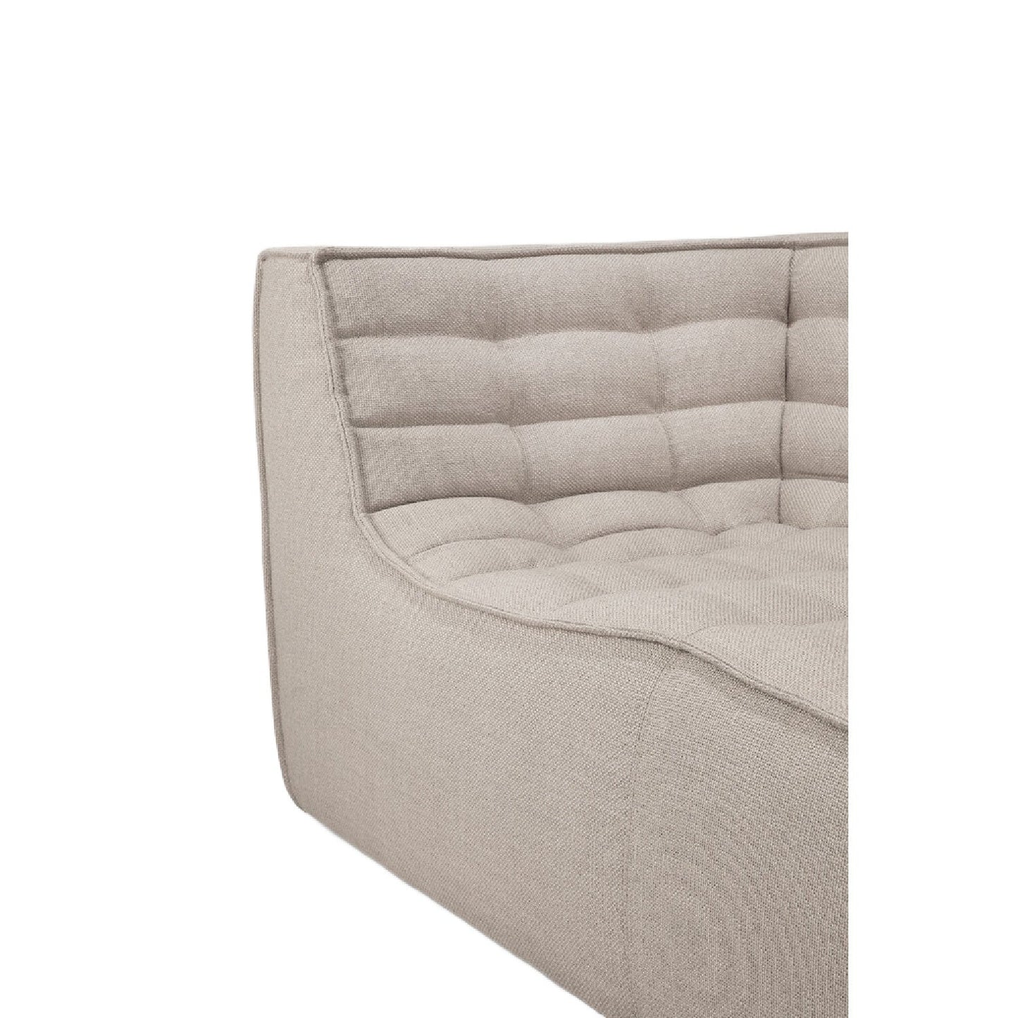 Luxury Stitched Detail 3-Seater Sofa Modern Italian Style for Villa