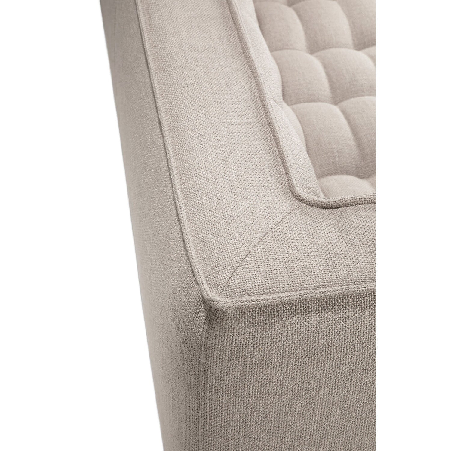 Luxury Stitched Detail 3-Seater Sofa Modern Italian Style for Villa