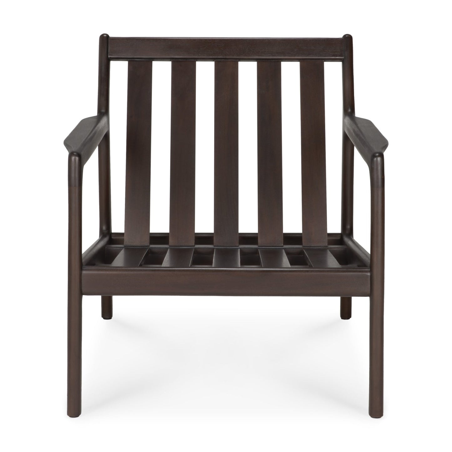 Luxury Brown Mahogany Lounge Chair Modern Italian Style for Villa