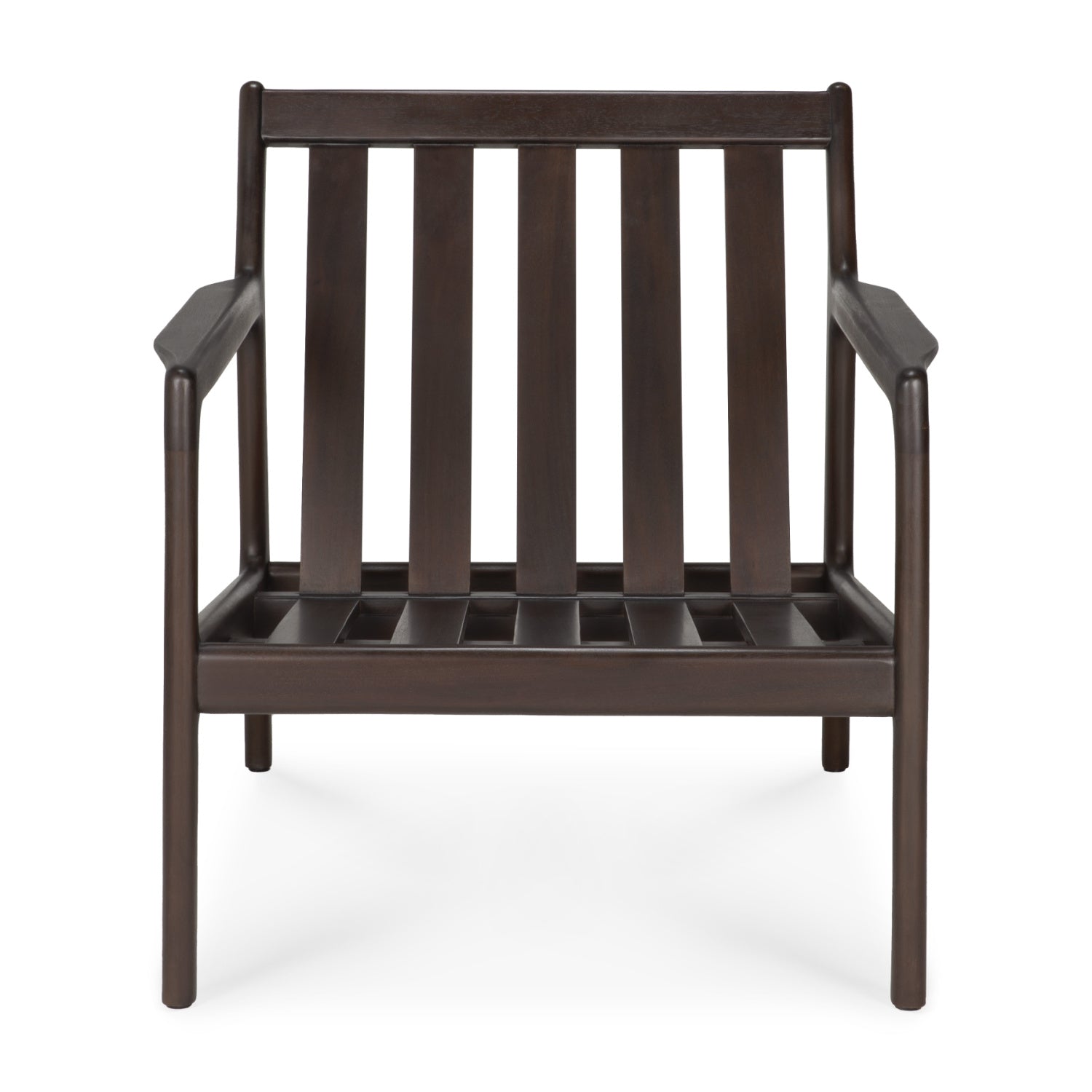 Luxury Brown Mahogany Lounge Chair Modern Italian Style for Villa