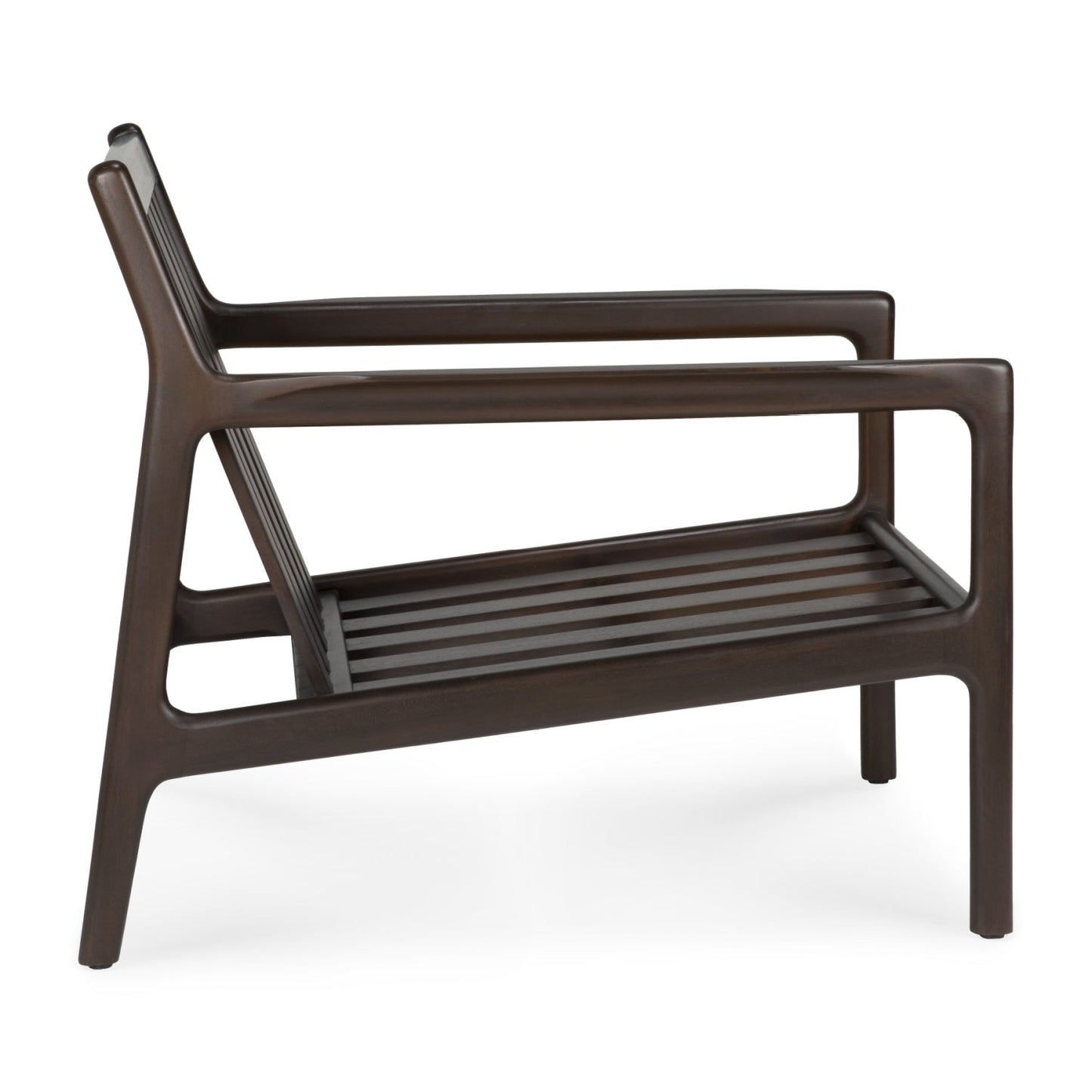 Luxury Brown Mahogany Lounge Chair Modern Italian Style for Villa