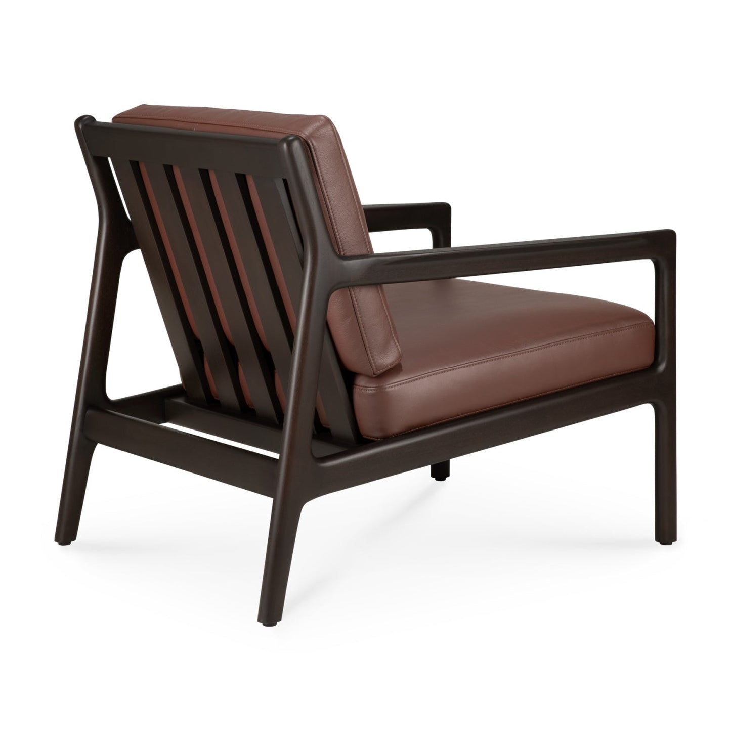 Luxury Brown Mahogany Lounge Chair Modern Italian Style for Villa
