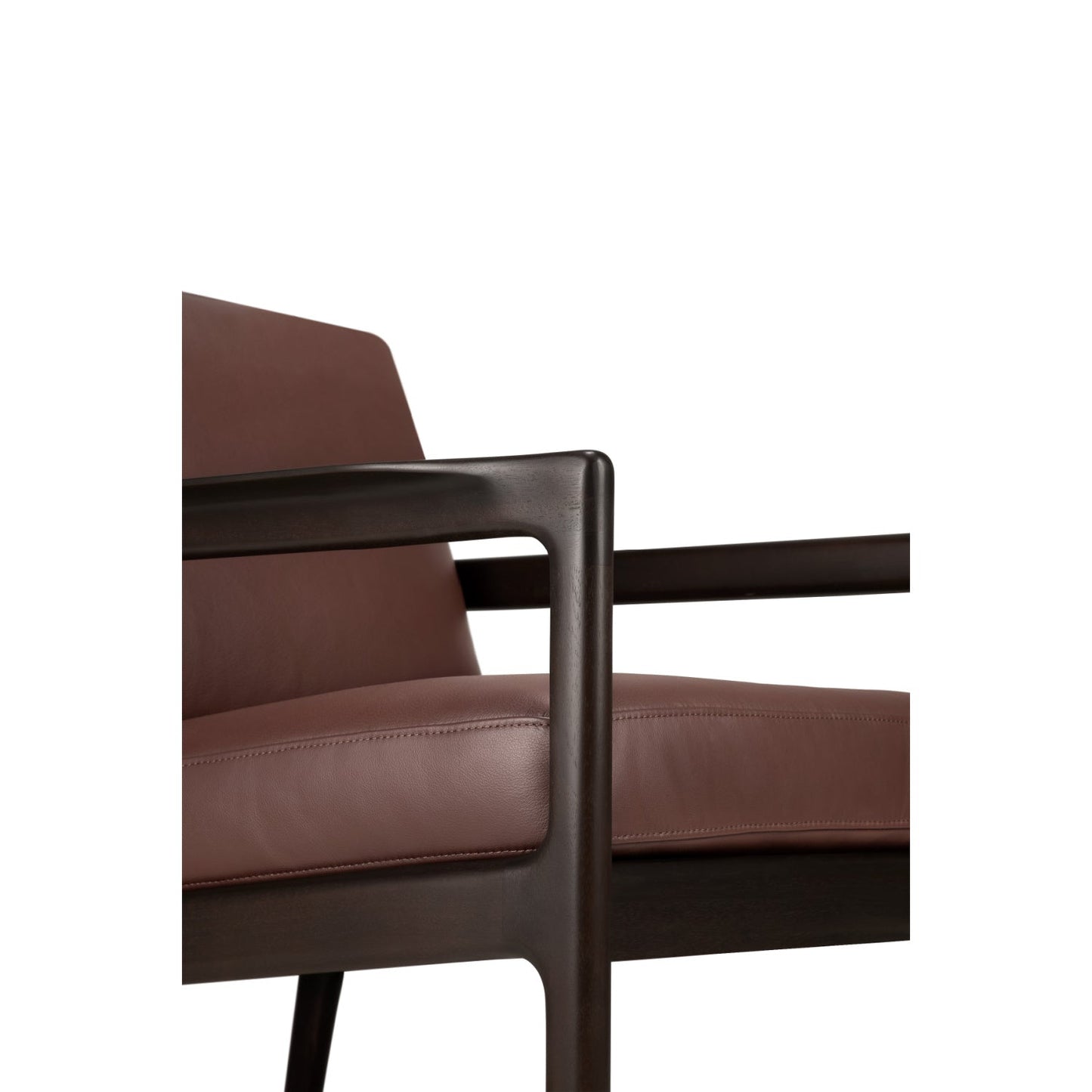 Luxury Brown Mahogany Lounge Chair Modern Italian Style for Villa
