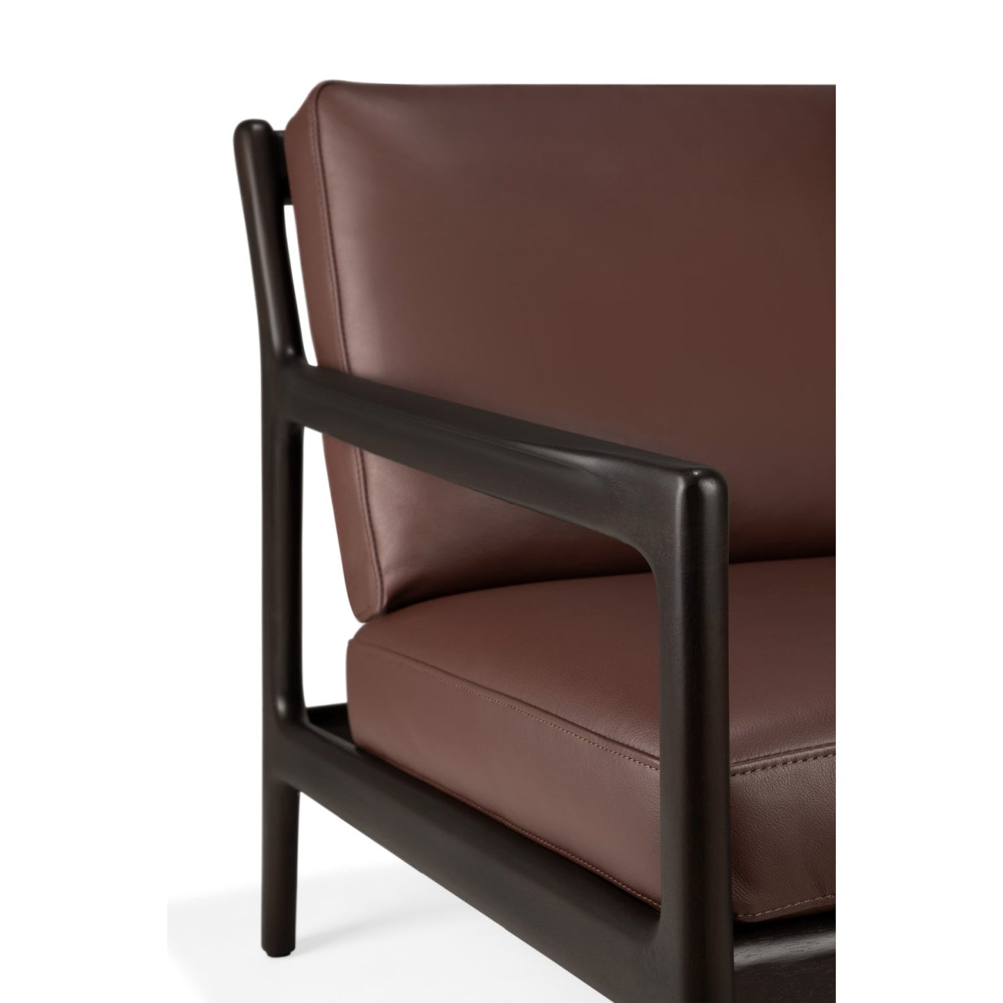 Luxury Brown Mahogany Lounge Chair Modern Italian Style for Villa