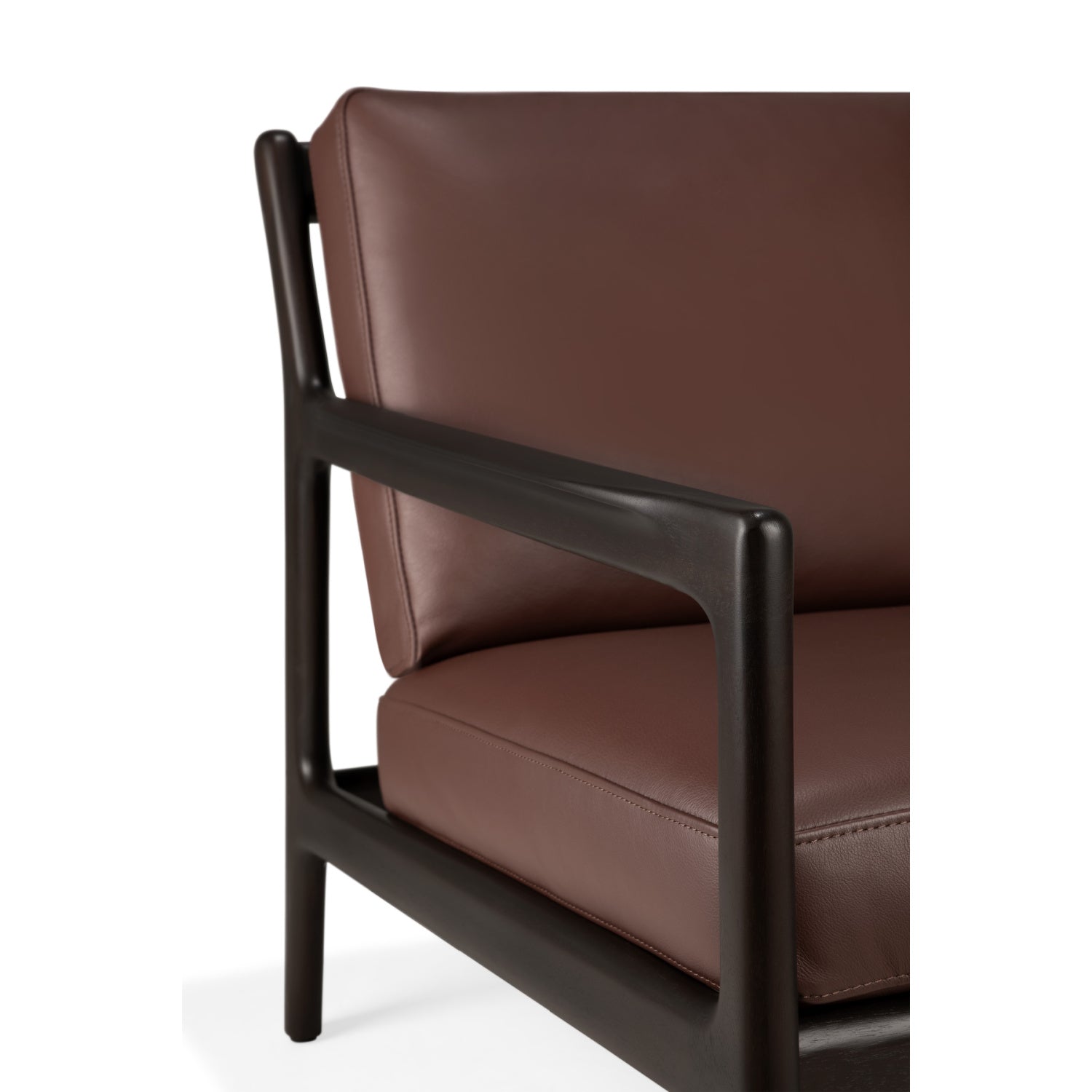 Luxury Brown Mahogany Lounge Chair Modern Italian Style for Villa
