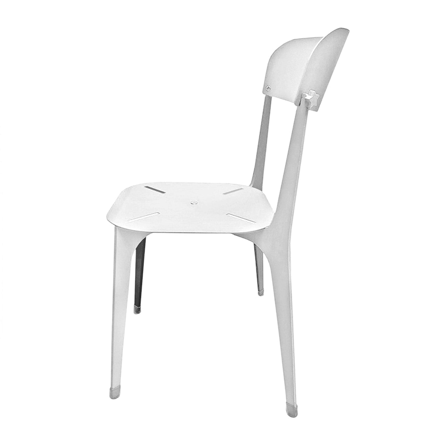 Eura Dining Chair – White Anodized Aluminium Seat by Cyrcus Design