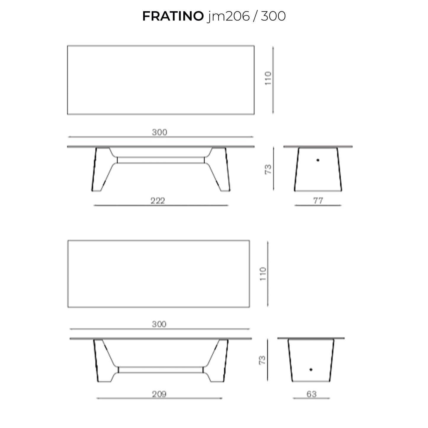Fratino Dining Table – Architectural Aluminium and Tempered Glass Statement Piece